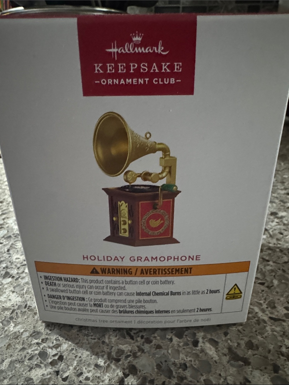 Hallmark keepsake 2026 Holiday Gramophone Ornament - Red & Gold